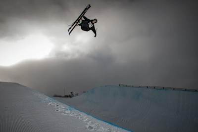 Noah Bowman in der Halfpipe beim Red Bull Performance Camp, Wanaka, Neuseeland am 27. August 2012