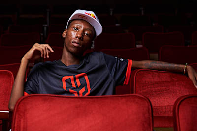 Thabo 'Yvng Savage' Moloi poses for a portrait in Johannesburg, South Africa, on March 14, 2021. 