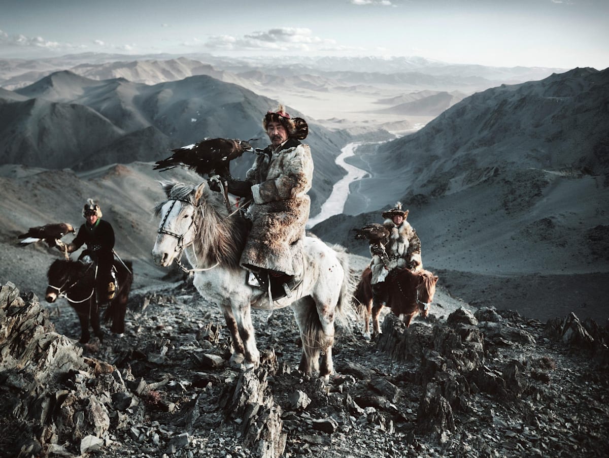 Eagle hunting is one of the Kazakh's traditions.