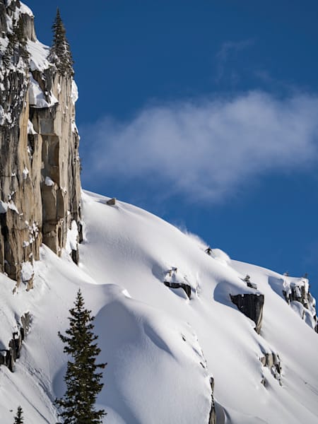 Tatum Monod starting her descent in Bralorne, British Columbia