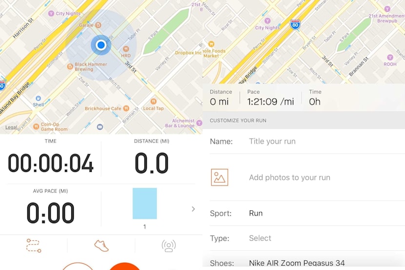 One Tap Record for Strava