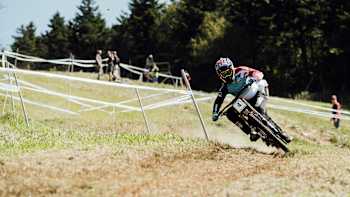 Danny Hart performs at UCI DH World Cup in Snowshoe, USA on September 7, 2019.