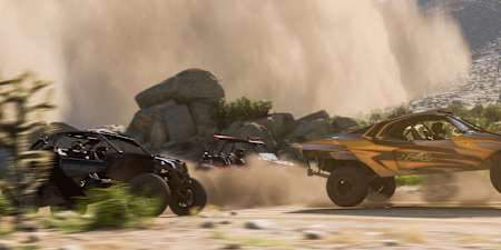 Screenshot aus Forza Horizon 5 zeigt ein Offroad-Rennen in der Wüste Mexikos. Der Test zum Open-World-Rennspiel verrät, warum euch einer der besten Racer aller Zeiten erwartet.