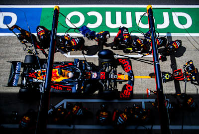 Max Comes In For A Pit Stop