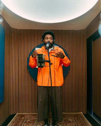 Myquale prepares for his Red Bull Setlist performance