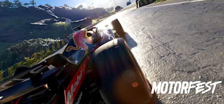 Screenshot aus The Crew Motorfest zeigt den Red Bull RB18 auf dem Asphalt bei Sonnenschein.