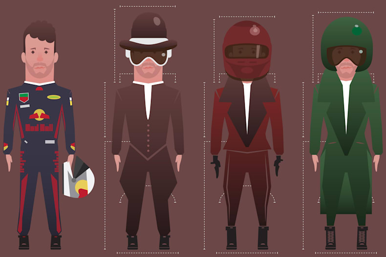 Illustrated Guide To The Evolution Of F1 Race Suits