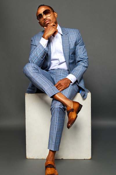 A photo of fashion designer Karl Kani.