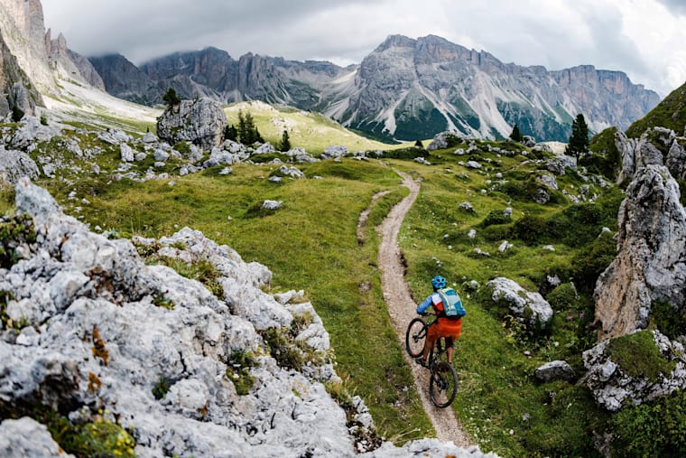 biking in dolomites