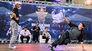 Lola performs during Red Bull BC One Cypher Spain in Madrid, Spain on July 8, 2023.