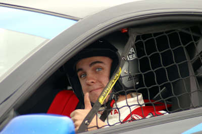 A photo of Frankie Muniz during the 2004 Toyota Long Beach Grand Prix Pro/Celebrity Race.
