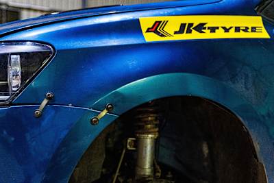 Bumper clips on Dean Mascarenhas' rally car