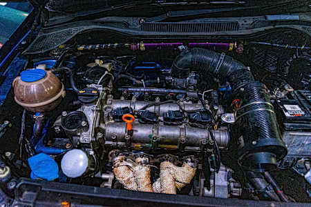 The engine in the rally car of Dean Mascarenhas