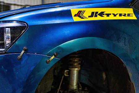 Bumper clips on Dean Mascarenhas' rally car