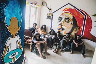 This is Swadesi home in Royal Palms, near Aarey Forest, where many of the crew live together and jam, write, record, and produce music.