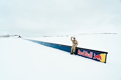 Jesper Tjäder world record in longest trail grind on skis in Åre Sweden in May 2022. 