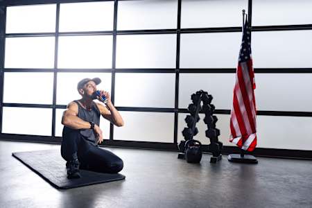 Terry Adams at his home gym in Hammond, LA