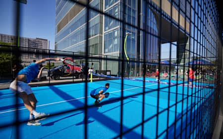 Paddle on sale tennis court