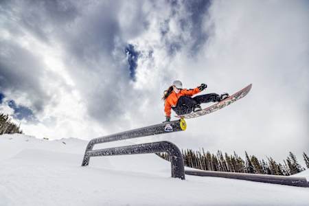 Maggie Leon at the 2023 Red Bull Slide-In Tour at Copper Mountain