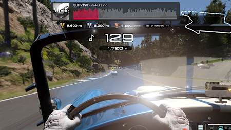 Screenshot aus Gran Turismo 7 zeigt ein Rennen aus der Musik Rally