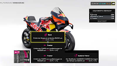 Screenshot from The Crew Motorfest shows the tuning of the KTM bike.