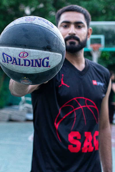 Basketball player from Team SA Gardens, Lahore.