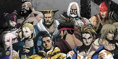 An artwork featuring several characters from Street Fighter 6.