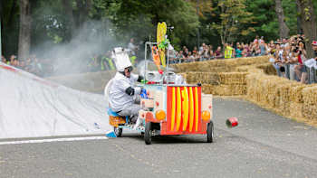 Participants perform at Red Bull Soapbox Race in Rome, Italy on June 24, 2018.