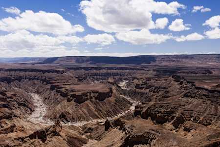 Luftbild vom Fish River Canyon, Namibia