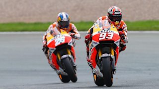 Marc Márquez e Dani Pedrosa in pista a Sachsenring