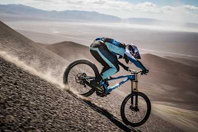 Markus Stoeckl performs during V-Max 200 at the Atacama Desert, Chile on December 10, 2016