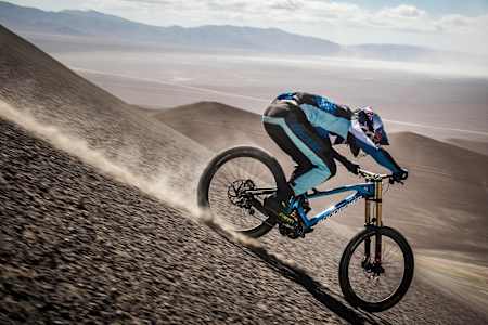 Markus Stoeckl performs during V-Max 200 at the Atacama Desert, Chile on December 10, 2016