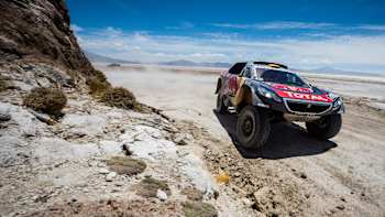 Stéphane Peterhansel, vainqiueur en auto, sur le Dakar 2016.