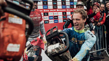 Martin Maes seen at UCI DH World Cup in La Bresse, France on August 25th, 2018.
