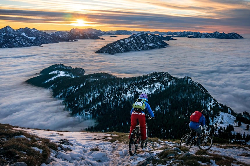 new light mountain bike trail