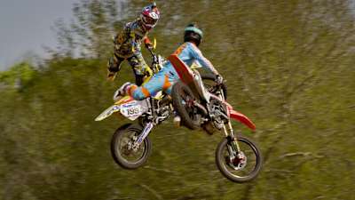 Travis Pastrana and Kevin Windham have a little freestyle fun