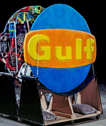 Rammellzee’s sculpture “Gulf War” was completed in 1991.