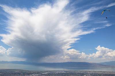 Paragliders always pay attention to the clouds.