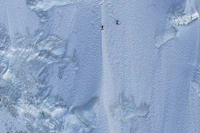 Abfahrt von der steilen Triolet-Nordwand