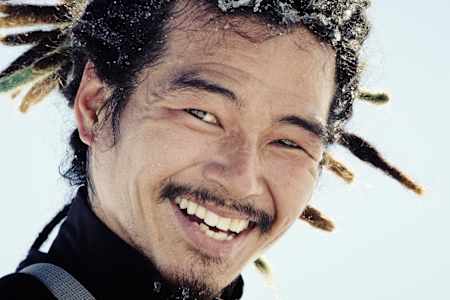 Snowboarder Kazu Kokubo in Alaska