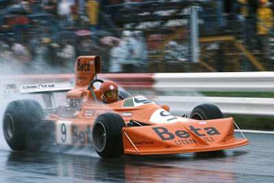Vittorio Brambilla au Grand Prix d'Autriche de F1 1975, l'unique victoire de sa carrière.