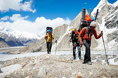 David Lama, Peter Ortner et Hansjörg Auer