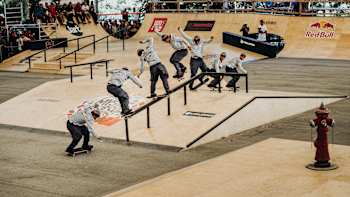 El peruano Angelo Caro durante la Mystic Sk8 Cup 2018.
