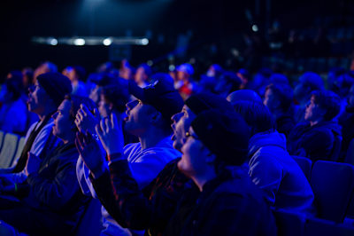 Audience members cheer at the Red Bull Flick 2021 Invitational in Helsinki, Finland on November 20th, 2021