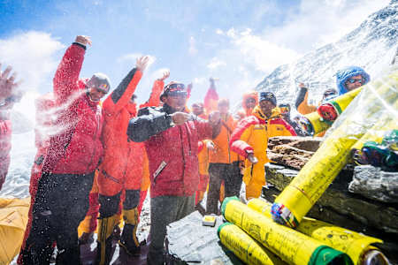 Puja ceremony to ask for a safe passage.