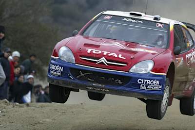 Carlos Sainz drives the Citroen Xsara WRC