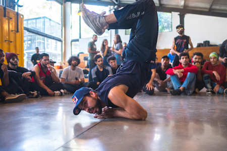 B-Boy Lil G beim Cypher-Workshop in Pakistan 2022. 