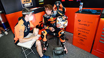 Tetsuta Nagashima is seen during the MotoGP World Championship in Jerez, Spain.