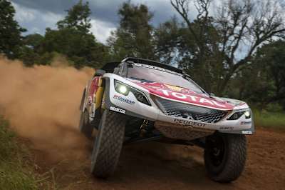Carlos Sainz (ESP) of Team Peugeot Total tests the Peugeot 3008 DKRprior to Rally Dakar 2017