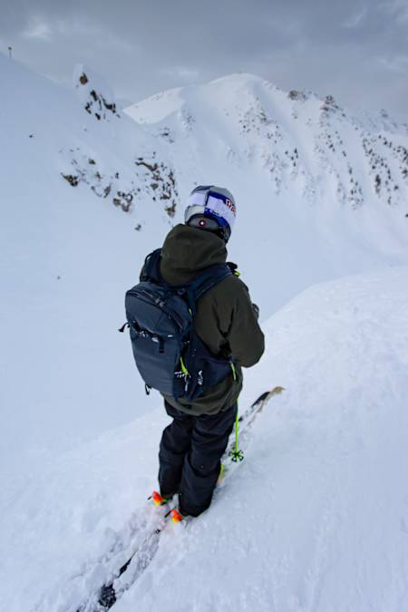 Logan Pehota all geared up and ready to drop in